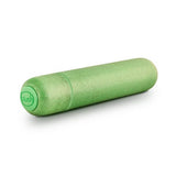 Eco Gaia Biodegradable Bullet Vibrator in green. This bullet has an easy to use push button at the base. Buy today from Sapphoric sex shop! Sapphoric is a queer owned small business with the aim to provide an inclusive and friendly shopping space for queer women and non-binary people.