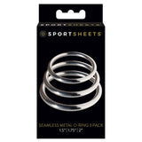 Sportsheets Seamless Metal O-Ring, 3 Pack