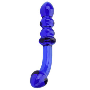 Spectrum Ribbed G-Spot/P-Spot Glass Dildo